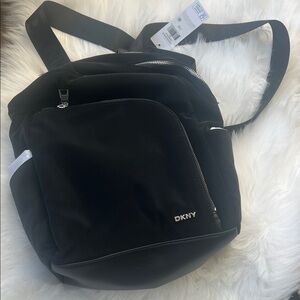 DKNY Sleek Black Backpack for Men